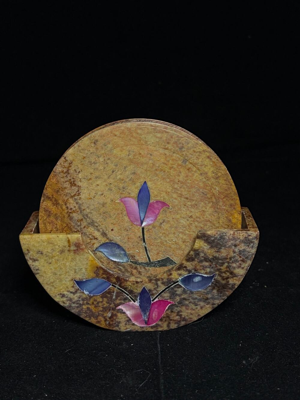 Vintage Marble Coaster Set